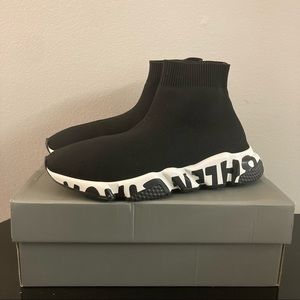 Balenciaga Graffiti Logo Speed Trainers